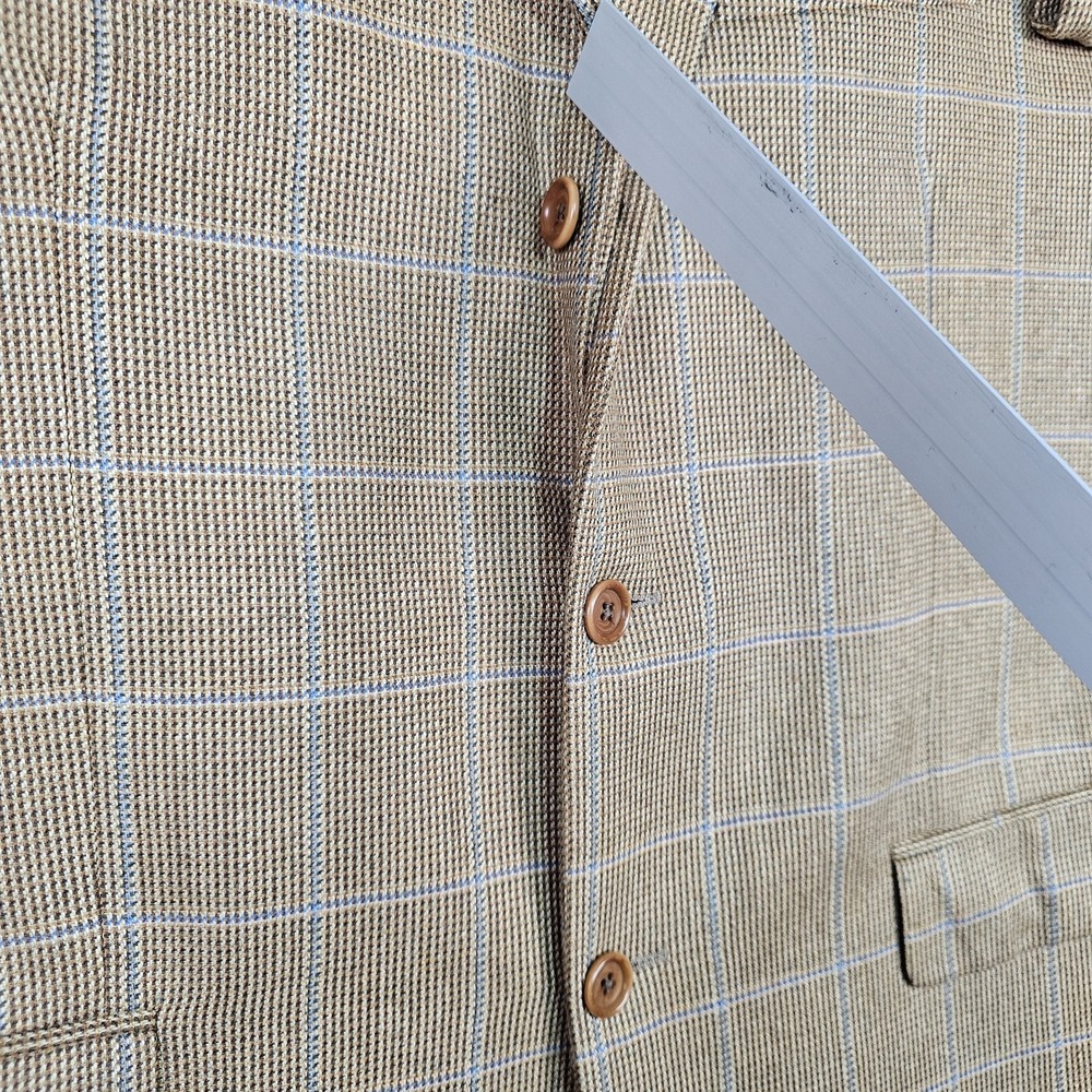 Zanieri Blazer Sport Coat 40L Lanificio Campore 3 Roll 2 Plaid Silk Wool Italy - Picture 5 of 14